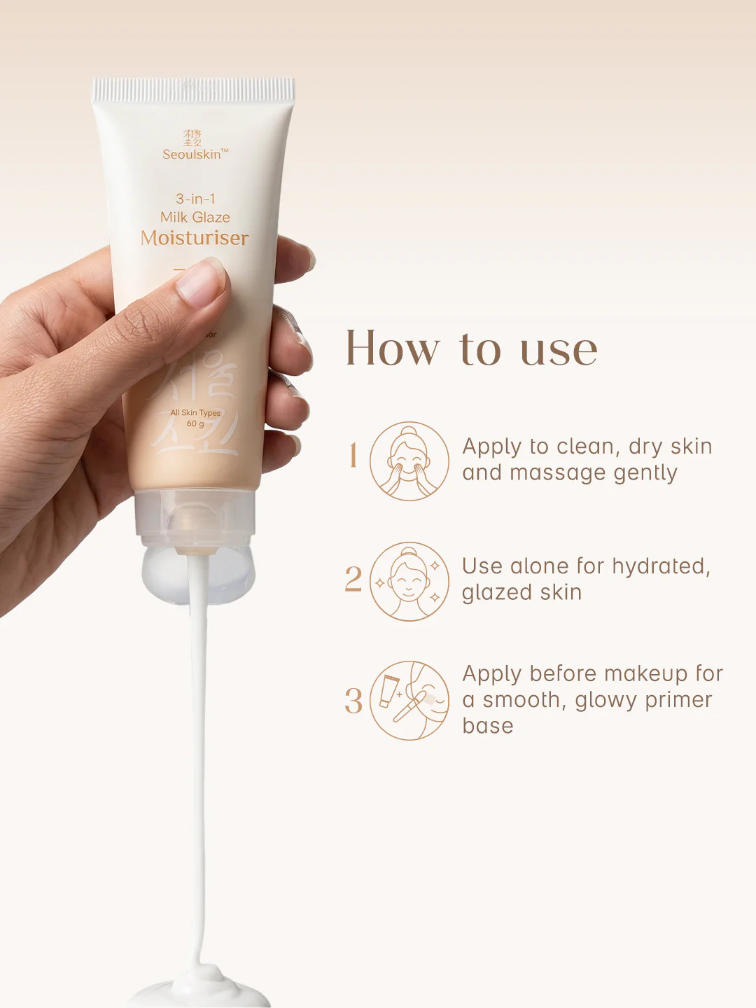 Seoulskin 3-in-1 Milk Glaze Moisturiser 60g - Image 8