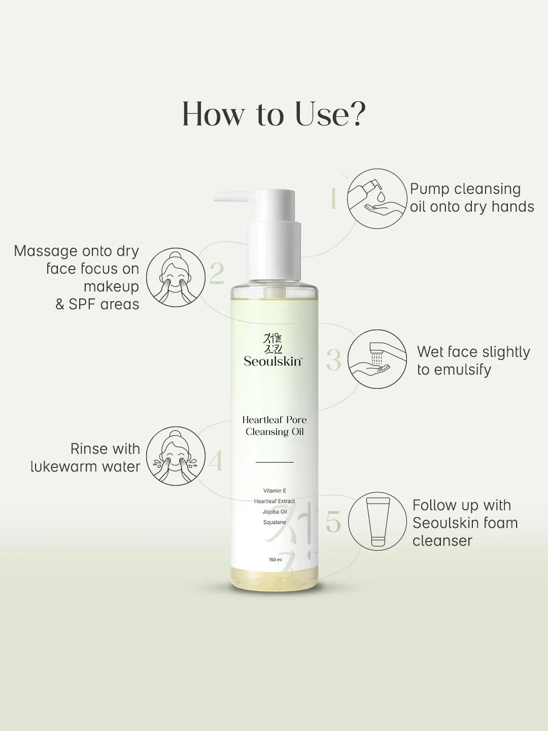 Seoulskin Korean Face Cleansing Oil 150 ml - Image 8